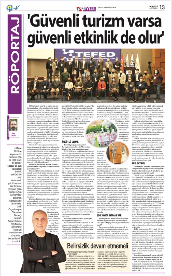 9 Eylül Gazetesi 01.03.21